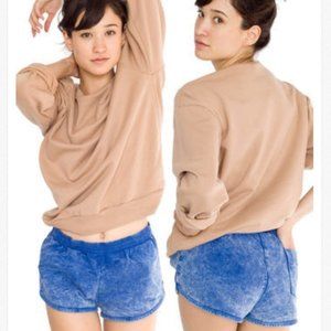 🇺🇸 American Apparel Acid Wash Dolphin Hem Shorts Made In USA